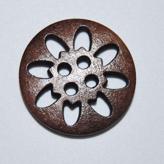 Botón flor grabada - Imagen 1
