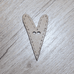 Botón corazón decorativo