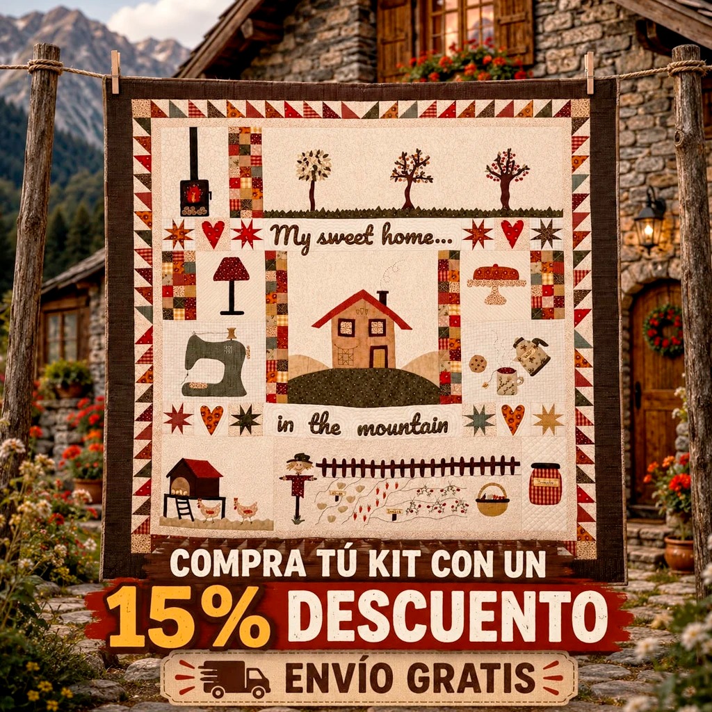 IMG-20260703-WA0009 Kit quilt "My sweet home in the mountain" CON PATRONES - Imagen 1